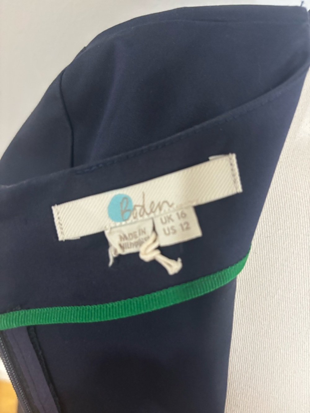 Boden Navy Long-Sleeve Tie-Waist shirt - Picture 4 of 4
